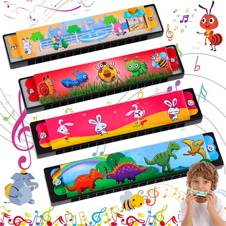 4 Pièces Harmonica pour Enfants