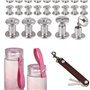 80 Pièces Rivets Pour Cuir, Kits Vis Chicago, Rivets De Reliure En Acier Inoxydable, Rivet Couture, Pour Bricolage Cuir, Livre, 