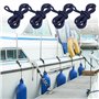 Ligne de Pare-Chocs Dde Bateau,4 Pièces Corde de Garde-Boue Tressée en Polyester de 1/4 Pouces X 5 Pieds pour Pare-Chocs de Bate