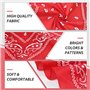 HOMIKLSA Foulard carré,Bandanas pour Hommes et Femmes, Pack de 12 Foulards Paisley, Bandanas Style Cowboy pour Mode et Accessoir