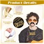 WYRGQIQN Kit complet de déguisement disco pour femme et homme - Ensemble d'accessoires disco des années 70 incluant lunettes, bi