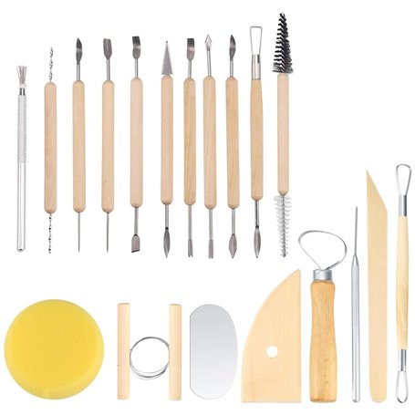 DERJDISF Kit de Poterie pour Adulte - Argile Autodurcissante