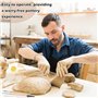 DERJDISF Kit de Poterie pour Adulte - Argile Autodurcissante, Outil de Sculpture en Argile pour Poterie, 19 Pièces pour les Scul