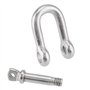 PUCSIQ Lot de 20 manilles en forme de D M4 en acier inoxydable D 304 v4a - En acier inoxydable - Lourds - Cordons de gréement -