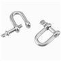 PUCSIQ Lot de 20 manilles en forme de D M4 en acier inoxydable D 304 v4a - En acier inoxydable - Lourds - Cordons de gréement -