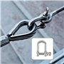 PUCSIQ Lot de 20 manilles en forme de D M4 en acier inoxydable D 304 v4a - En acier inoxydable - Lourds - Cordons de gréement -