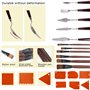 Eowppue Ensemble Spatules Pour Peinture À L'huile Et À L'acrylique - Spatule Fine De Structure, Palette De Couteaux, Grattoirs À