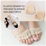 BEROZA Chaussettes Ouvertes à 5 Orteils - Coussinets de L'Avant-Pied - AntidéRapantes et Respirantes - Absorbantes - Demi-Chauss