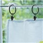 CHUEHKAK Lot de 40 Anneaux de Rideau avec Pince, Clips en Métal pour Tringle à Rideaux, Diamètre Intérieur 38 mm
