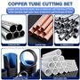 YOYEAH Kit coupe-tubes de 5 à 50 mm avec ébavureur manuel – Pour acier inoxydable, tube en cuivre, plastique (PVC et PE) – Mini 