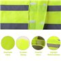 Bangbobi set de 5 gilets de sécurité XXL jaune fluo pour voitures avec bandes réfléchissantes - Gilet de sécurité réfléchissant