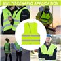 Bangbobi set de 5 gilets de sécurité XXL jaune fluo pour voitures avec bandes réfléchissantes - Gilet de sécurité réfléchissant