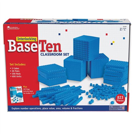 Learning Resources Kit pour la Classe de Barres en Plastique emboîtables de Base 10
