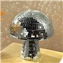 Boule Disco Champignon Miroir, Champignon Scintillant à Paillettes Décoration de Boules Disco en Forme de Champignons Disco Pour