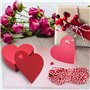Lot de 100 étiquettes cadeaux en forme de cœur avec cordon de 10 m, étiquettes en papier kraft, adaptées pour la Saint-Valentin,