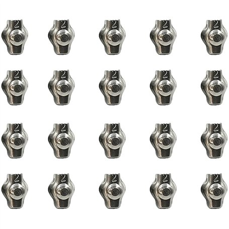 20 Pièces Clips de Câble en Acier Inoxydable 304