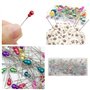 TRKETK 100 Pcs Épingles à Coudre pour Tissu, Épingles à Coudre en Forme de Gourde Têtes Colorées Épingles Droites Décoratives av