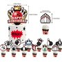 Bowling Party Décorations Bowling Anniversaire Fournitures Comprend Bowling Happy Birthday Bannière, Cake Topper, Cupcake Topper