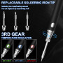 Kit de fer à souder avec batterie USB avec 3 températures réglables de 330 ℃ à 450 ℃, 3 pannes à souder, kit de soudure portable