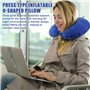 4 pièces Oreiller de Voyage Gonflable: Gonflable Oreiller de Camping, U Forme Coussin de Voyage Portable, Coussin d'air Oreiller