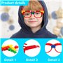 Lot de 12 blocs de construction : ensemble de lunettes, lunettes de fête drôles avec blocs de bricolage, verres de construction,