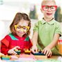 Lot de 12 blocs de construction : ensemble de lunettes, lunettes de fête drôles avec blocs de bricolage, verres de construction,