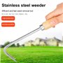 GYSRXS Couteau Desherber de Jardin Outil de Désherbage en Acier Inoxydable Désherbeur Manuelle avec Manche pour Désherbage,Draga