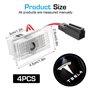 Nizirioo Lot de 4 projecteurs LED pour portière de voiture - Pour Tesla Model 3 Model Y Model S Model X Logo Tesla - Accessoire