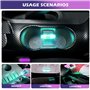 Éclairage d'intérieur LED de Voiture, 4 pcs Magnétique LED Tactile Lumière 7 Couleurs Réglable Intérieur Ambiance Éclairage pour
