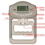 Powermètre numérique à main, 90 kg, dynamomètre manuel gris avec 19 jeux de plaques individuelles, entraînement de force de préh