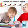 BAIFULAI Taille-Crayon Électrique: 2 Pièces Taille-Crayon À Piles Puissant Pour 6-8mm Et 9-12mm, Sûr Et Précis, Adapté Pour L'éc