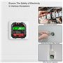 Testeur de prise, 6 modes, testeur de prise numérique avec écran LCD et test RCD, électroscope électrique 10 A avec indicateur l