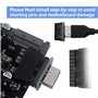 XTVTX Adaptateur de panneau avant USB, clé de prise de panneau avant USB 3.1 verticale Type-E vers USB 3.0 adaptateur d'en-tête