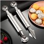 2 Pcs Outil à Découper les Fruits Éplucheur de Fruits Cuillère de Melon