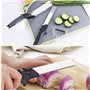 2 en 1 Chopper Cutter & Multifonction Cuisine Aliments Ciseaux Remplacez Vos Couteaux de Cuisine et Planche à Découper, Ciseaux,