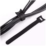 KATELUO Attache Cable, Noir Réglable Réutilisable Serre Cable Auto-agrippant (100 Pièces 150 x 12 mm)