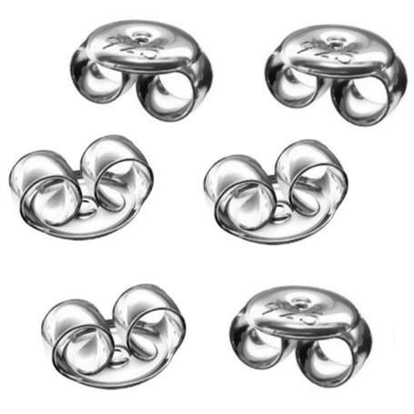 My-Bead 3 paires poussoirs embouts clous d'oreilles 5.5mm Argent 925 sans nickel forme de papillon Qualité par bijoutier DIY