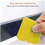 Ensemble de 6 grattoirs, mastic en silicone jaune lisse, lisseur de joint, applicateur de contours, kit de grattoir pour cuisine