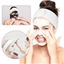 Bandeau de maquillage réglable en 3 pièces, nettoyant pour le visage, beauté, bandeau de spa, bandeau de yoga en éponge pour le 