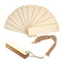 Lot de 12 marque-pages vierges en bois brut - Plaques à suspendre avec trous et cordons pour lecture de bible et roman