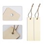 Lot de 12 marque-pages vierges en bois brut - Plaques à suspendre avec trous et cordons pour lecture de bible et roman, décorati