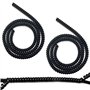 XPOOP 2 x 90 cm Spiral Wire Protection de Câble en Spirale pour Trottinette Brake Spiral Tube Cable Protector Cover Sac de Trans