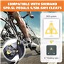 SPD Cleats SPD Pédales SPD, crampons pour pédales de vélo et 1 paire de couvre-chaussures de vélo, antidérapantes, durables et f