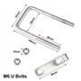 100 x 50 mm Boulons de U en Acier Inoxydable avec Écrou Cadre et Rondelle Bride de Fixation U-Bolts po