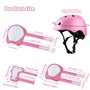 Mizikuu Protection Roller 7 en 1 pour Enfant 3-7 Ans - Casque Vélo, Kit Réglable Coudières, Genouillère, Protège Poignets pour S