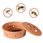 QCYFJZFU Brûleur d'encens anti-guêpes, pots en terre cuite pour répulser les guêpes par l'odeur du café, bol ignifuge pour répul