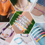 3300+ Pièces Kit Perles Plates, 20 Couleurs Lettre Faites à la Main en Argile Polymère, Colorées Rondes, pour Bijoux Enfants DIY