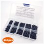 500 Pièces Noir à Tête Fraisée à Empreinte Cruciforme Vis Noir Vis à Tête Ronde en Acier au Carbone Vis Autotaraudeuse Noir Kit 