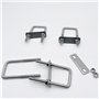 4 Pcs Boulons en U Carrés Acier Inoxydable 304 M8 100 x 52 mm Carré en U Tube avec écrous, plaque de cadre pour Fixation des Tuy