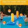 6 pièces Ballon de Plage Gonflable de 22 cm Gonflables d'arc-en-Ciel De Balles pour Enfants Adultes Bou
